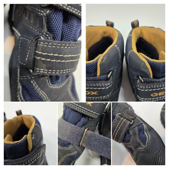 Geox Tex Savage Blue Waterproof Boots Hook & Loop Straps Boy's Size US 3 EU 34 - Picture 11 of 11
